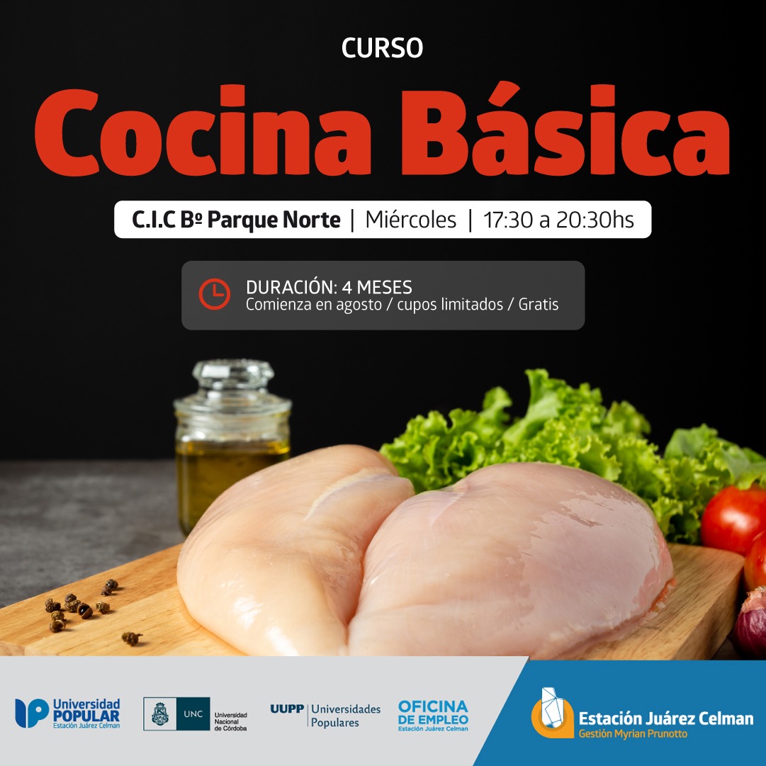 Inscripción al curso "Cocina Básica" - Ciudad Estación ...