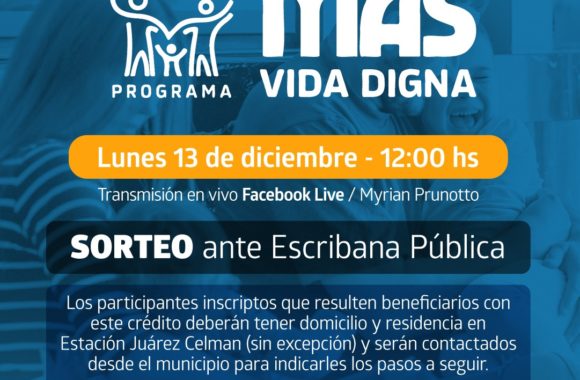 Listado de Inscriptos programas Más Vida Digna Estación Juárez Celman